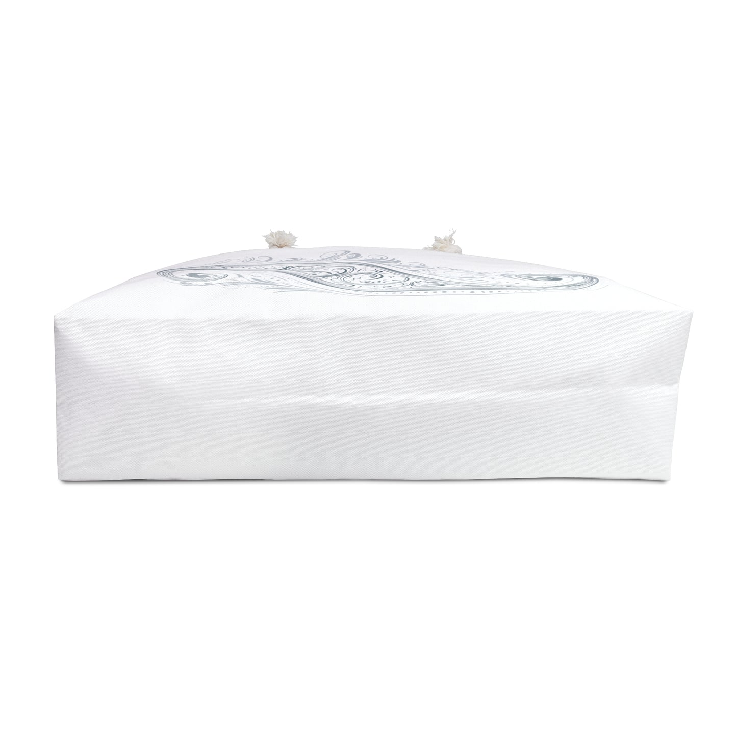 Silver Paisley Weekender Bag | Nautical Rope Handle, Travel Tote